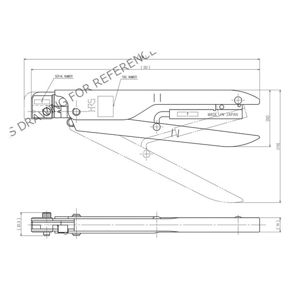 ヒロセ電機 MIL規格準拠品 手動圧着工具 バラ端子 HIF3-TA2022HC 1丁（直送品） - アスクル