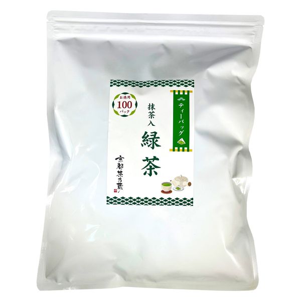 京都茶の蔵 徳用ティーバッグ 抹茶入り 緑茶 1セット（1袋（100