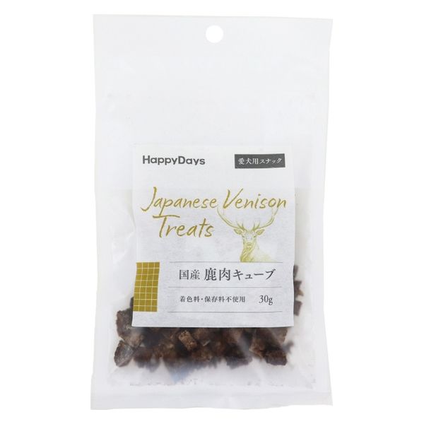 HappyDays 鹿肉キューブ 犬用 国産 30g 3袋 ペットプロ HappyDays 鹿肉キューブ 犬用 国産 30g 3袋 ペットプロ