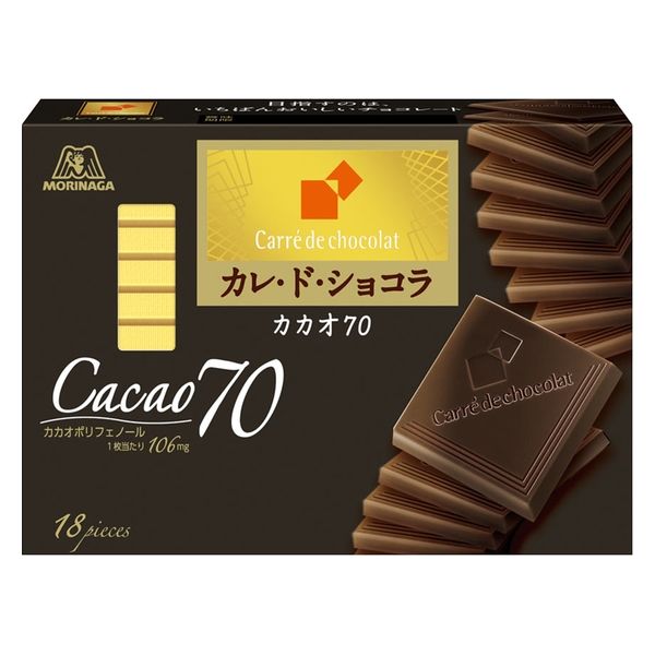 カレ・ド・ショコラ＜カカオ70＞ 1セット（1箱×6） 森永製菓 チョコレート - アスクル