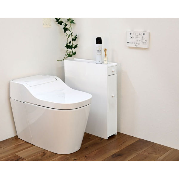 フクダクラフト たっぷり収納スリムトイレラック TR-5014 WH 1台（直送