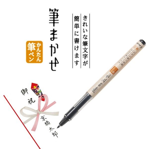 パイロット 筆ペン 筆まかせ 黒 細字 SFM-20F-B 1セット（1本×10