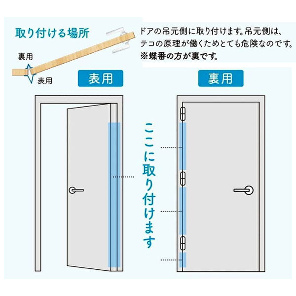 指挟み防止】ヨウソロ はさマンモスZ（賃貸住宅向け） 60cm 表裏