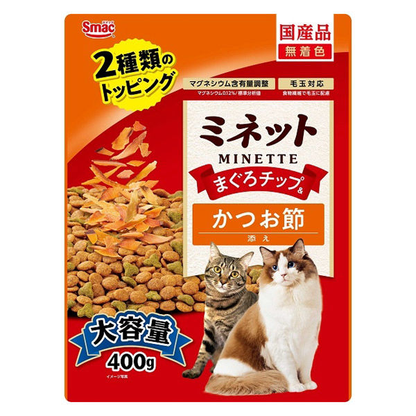 新しいエルメス ミネット まぐろチップ＆かつお節添え 国産 400g 1セット（1袋×3 ポケモンカードゲーム