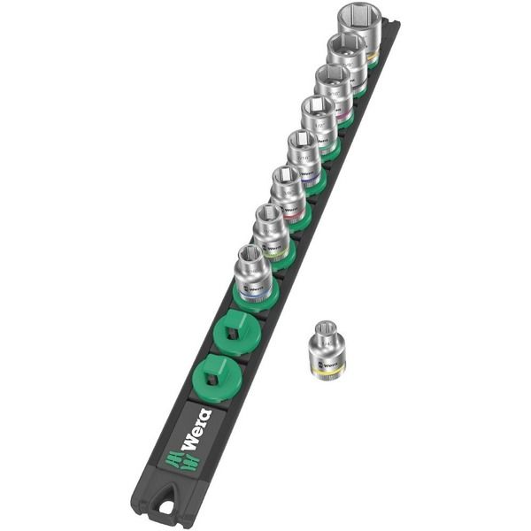 Wera Werk ヴェラ 9点組 ソケットレンチセット 3/8SQ インチサイズ レール付 005450 5450 1セット（直送品）