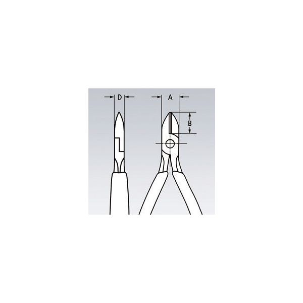 KNIPEX クニペックス エレクトロニクスニッパー 79 42 125 ESD 1