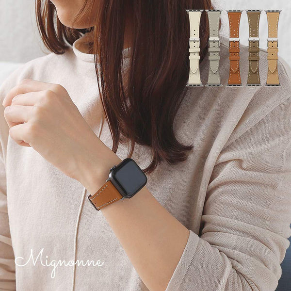 オウルテック Apple Watch(38/40/41mm)レザーバンド キャメル
