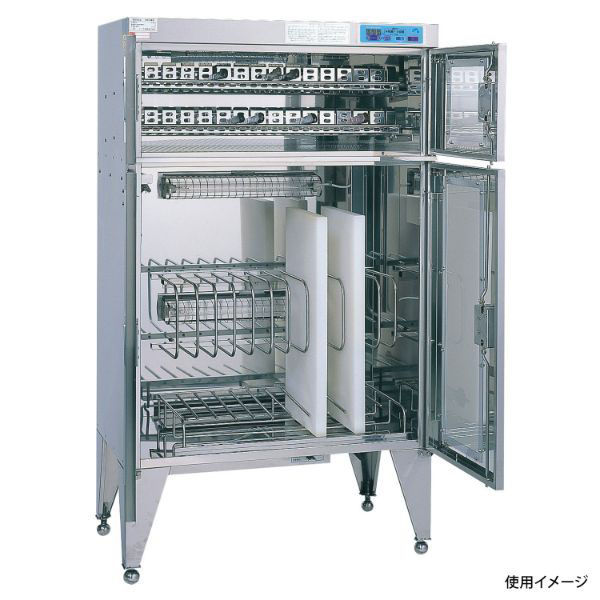 殺菌灯付保管庫　殺菌庫 CSKK1802 哺乳びん用殺菌保管庫 HCS－110 (10本用