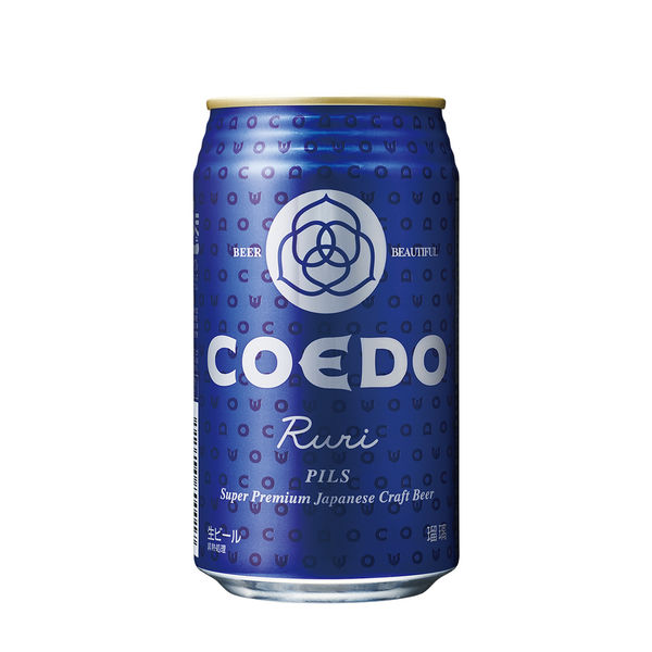 クラフトビール ビール コエドブルワリー 瑠璃 缶 350ml 2本