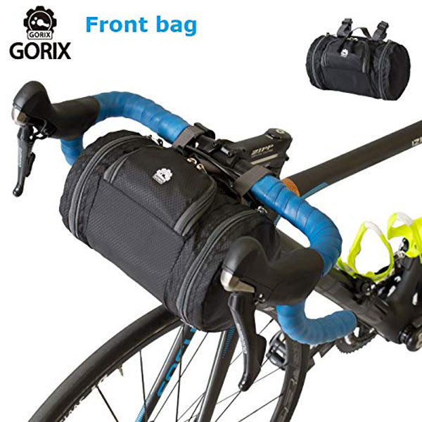 自転車用バッグ 黒 FRAGILE表記付き GORIX[ゴリックス] フレームバッグ ロードバイク 自転車 撥水