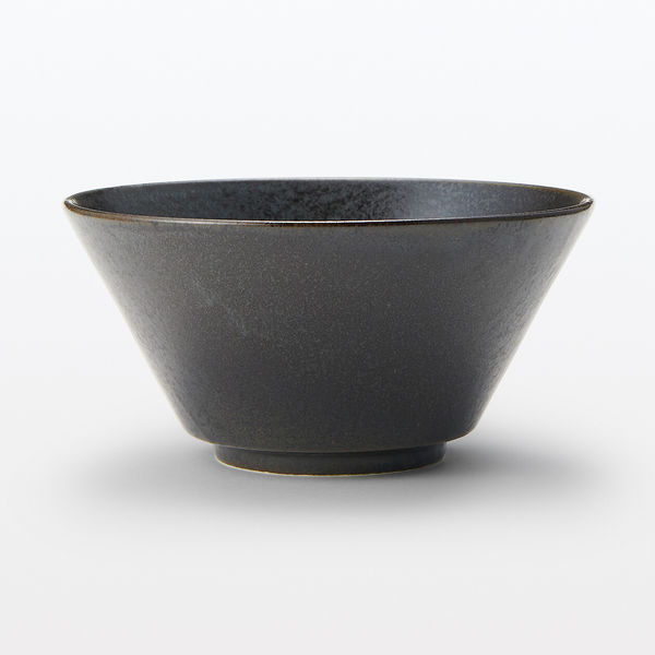 無印良品 美濃焼 麺鉢 黒釉 約直径18.8cm 良品計画 - アスクル