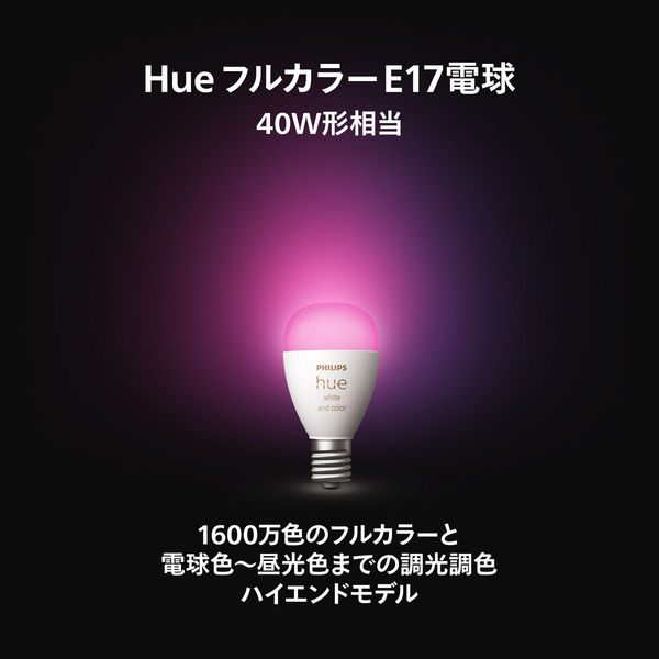 Signify フルカラー E17 電球 40W形相当 PH17WC1 1個(直送品 Signify フルカラー E17 電球 40W形相当 PH17WC1 1個(直送品