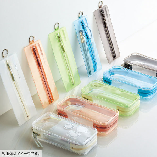 soeru センタージップペンケース 筆箱 ペンポーチ フラット