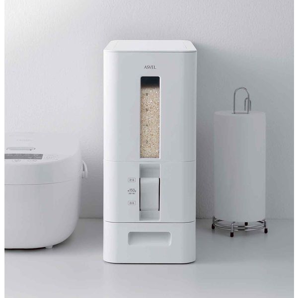 OoBLE 蓋付き米びつ 計量機能付き