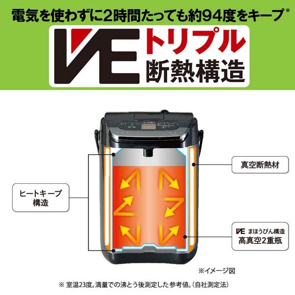 2175-W タイガー　蒸気レスVE電気まほうびんPIG-S300 容量3.0L 蒸気レスVE電気まほうびん PIG-S300 | 製品情報 | タイガー魔法瓶
