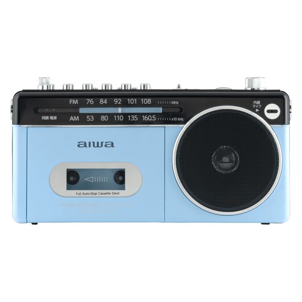 aiwa（アイワ） ラジオカセットプレーヤー マイク端子付 Bluetooth受信機能 GAA4-RCP0003（PB） 1台 - アスクル