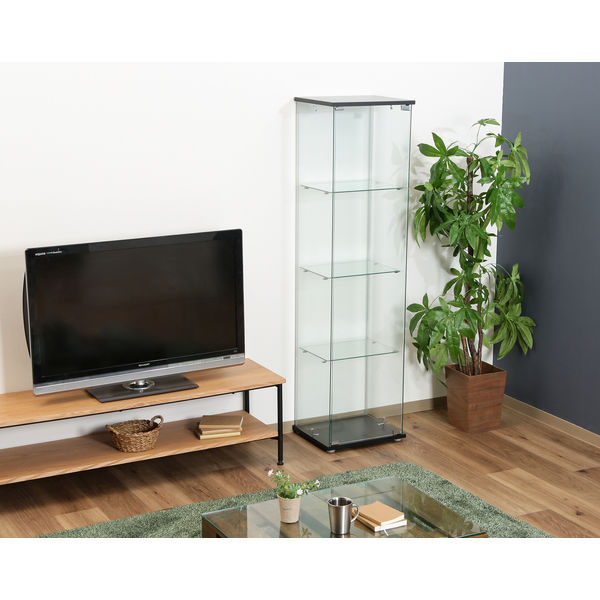 ガラスコレクションケース（クリア）４段 ＴＭＧ－Ｇ１30❗ ガラス コレクションケース 4段 ハイタイプ 不二貿易 TMG-G130