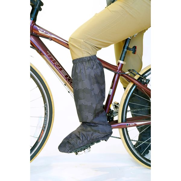 カジメイク レインフットカバー L ブラック 7581-L-ブラック 1点