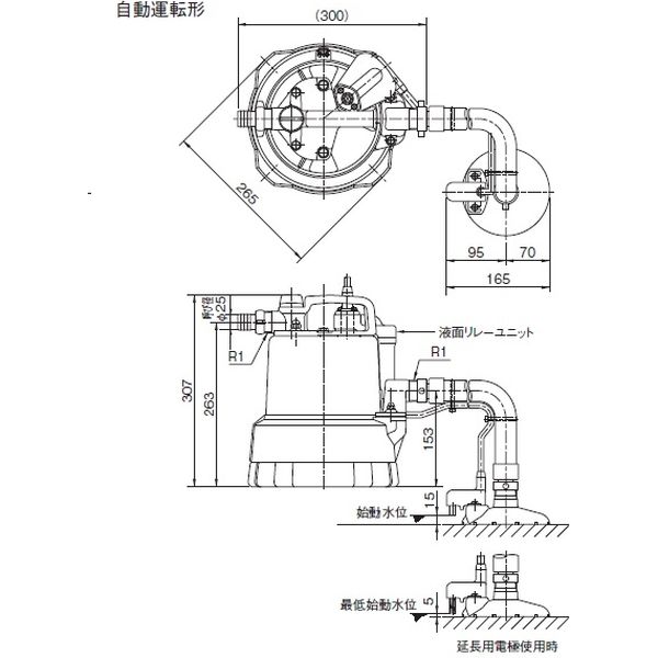 スイープポンプ LSPE1.4S-61 1個 鶴見製作所（直送品）