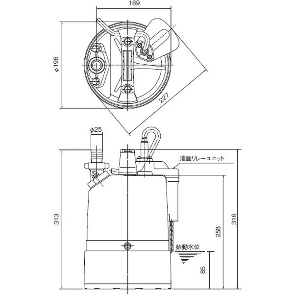 水中ハイスピンポンプ LSCE1.4S-61 1個 鶴見製作所（直送品） - アスクル