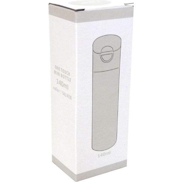 前畑 ワンタッチミニボトル 140ml シルバー 52534 1セット(2本 前畑 ワンタッチミニボトル 140ml シルバー 52534 1セット(2本