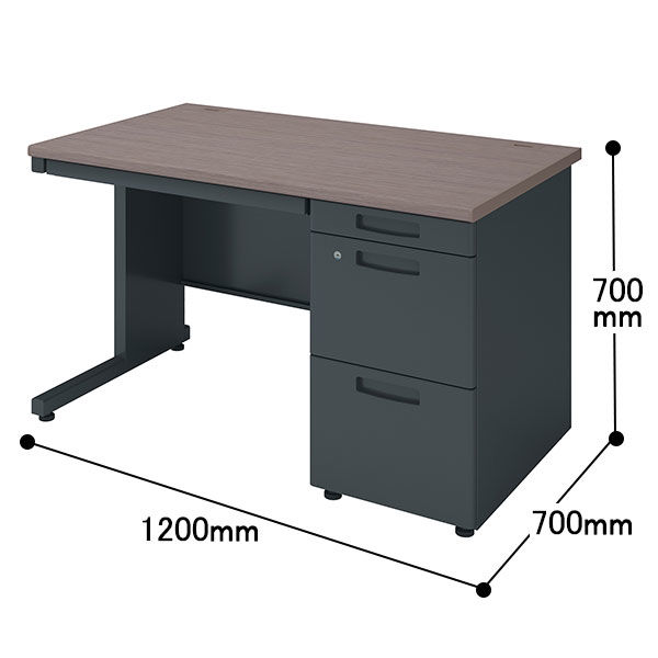 コクヨ インベントデスク INVENT 片袖机 幅1200×奥行700×高さ700mm