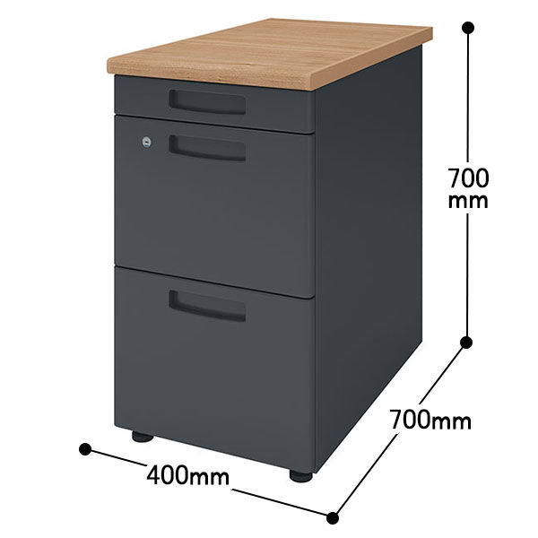 コクヨ インベントデスク INVENT 脇机 幅400×奥行700×高さ700mm