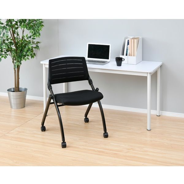 ネスティングチェア キャスター付 ブラック CNC-88(BK) 1脚（直送品