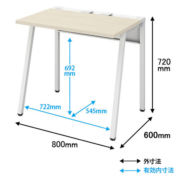 組立設置込】 コクヨ リーンデスク 平机 幅800×奥行600×高さ720mm 脚
