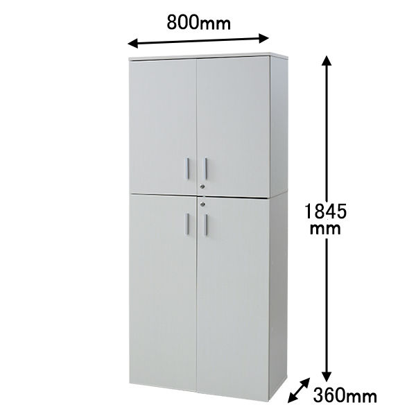 未使用品YAMAZEN山善木製シェルフ白幅80センチ鍵付き CAS-1180D 扉付き木製シェルフ YAMAZEN(山善) 両開き書庫 【通販モノタロウ】