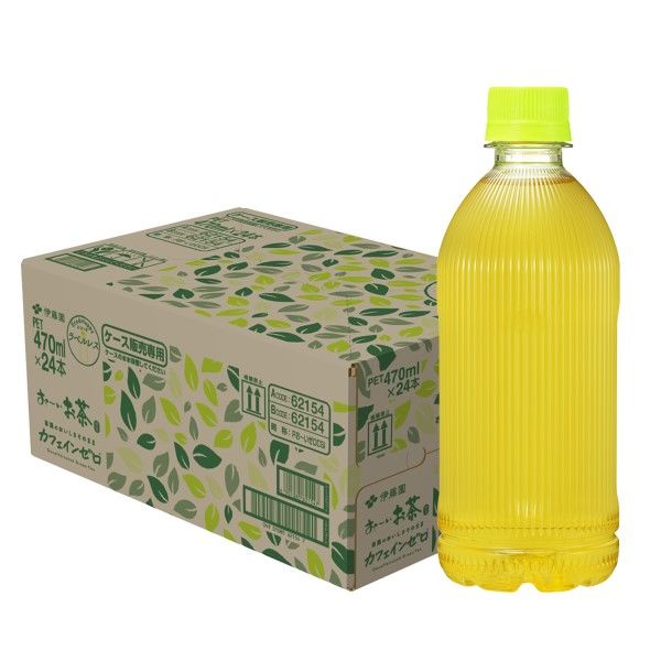 伊藤園 ラベルレス おーいお茶 緑茶 カフェインゼロ 470ml 1箱