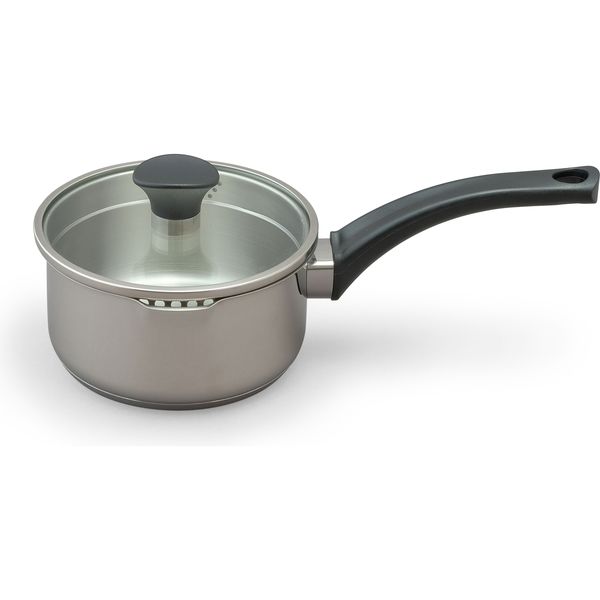 アイリスオーヤマ ステンレスシリーズ 湯切りなべ片手16cm ガラス