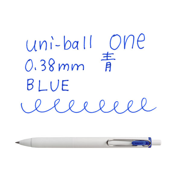 ゲルインクボールペン ユニボールワン 0.38ミリ 青 10本 UMNS38.33 三菱鉛筆 uni ユニ