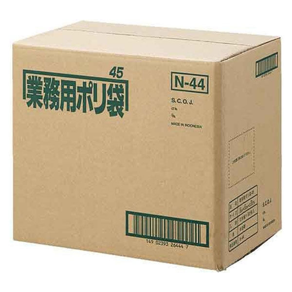日本サニパック ポリゴミ袋 N-44 白半透明 45L 10枚 60組 1箱（直送品