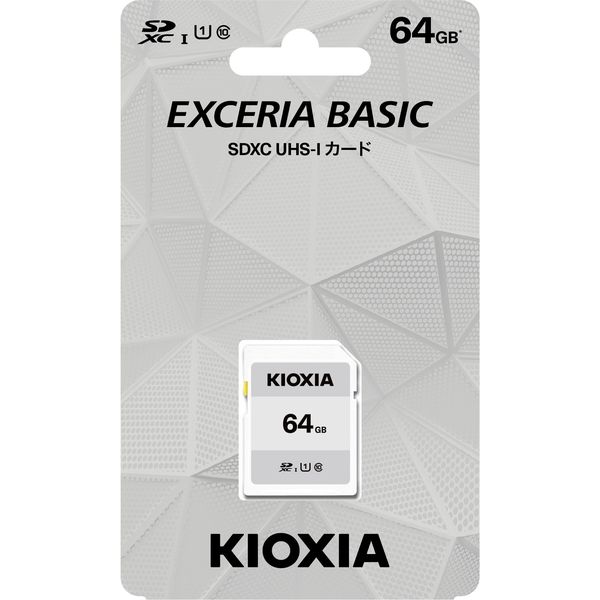 KIOXIA(キオクシア) SDカード 64GB class10 SDHC KCA-SD064GS EXCERIA BASIC 標準画質録画 旧東芝 メモリ - アスクル