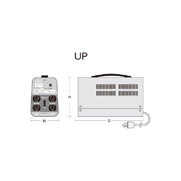 スワロー電機 携帯用トランス UP-300 1個（直送品） - アスクル