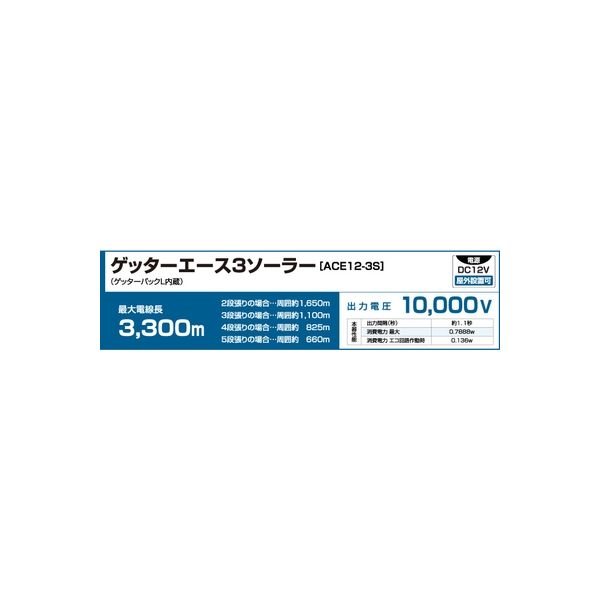 獣害防止】末松電子製作所 ゲッターエース３ソーラー No.112 1台（直送品） - アスクル