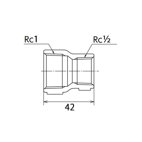 エスコ Rc 1” x 1/2” 異形ソケット(ステンレス製) EA469AB-310AA