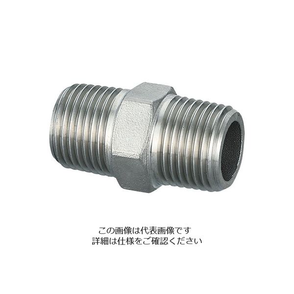エスコ R 1/4” ニップル(ステンレス製) EA469AH-302A 1セット(15