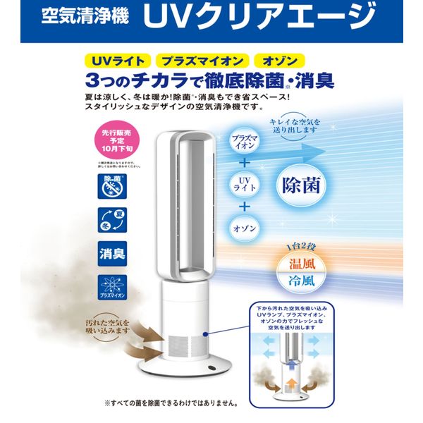 TOAMIT UVクリアエージ 温涼両用UV 空気清浄機 扇風機 - 扇風機