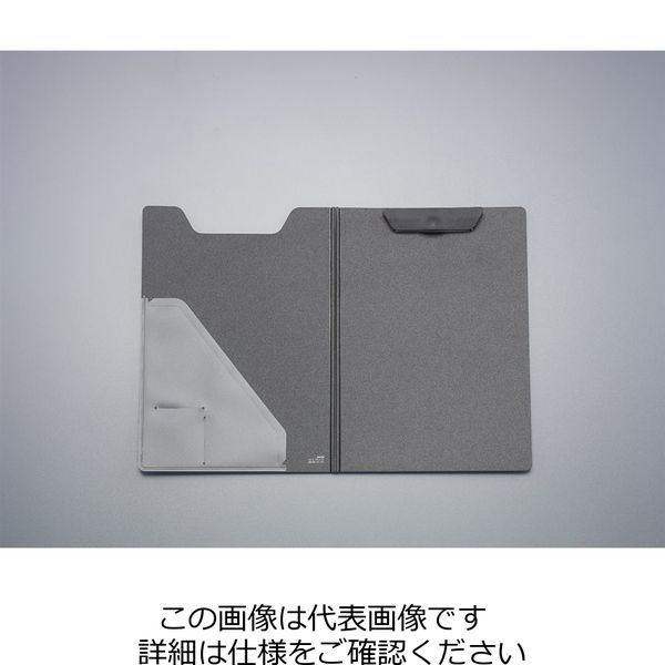 エスコ 334x238mm クリップファイル(ネイビー) EA762DA-81 1セット(10