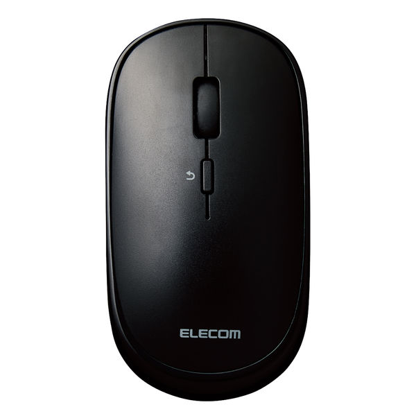 エレコム M-TM10BBBK ブラック ワイヤレスマウス Bluetooth Slint 薄型 静音 4ボタン プレゼンモード機能付 ポーチ付