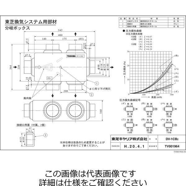 東芝（TOSHIBA） 分岐ボックス DV-1CB2 1台（直送品） - アスクル