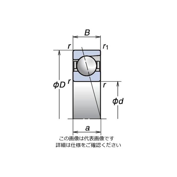 日本精工 高精度アンギュラ玉軸受(万能組合せ・単体タイプ) 7004CTSULP4 1個（直送品） - アスクル