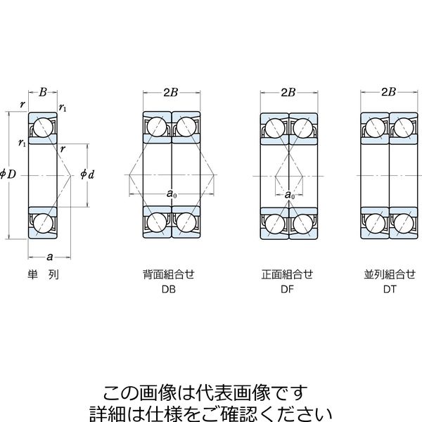 スペシャル特典 日本精工 単列アンギュラ玉軸受 7900CTP5 1個（直送品） - アスクル パーツ