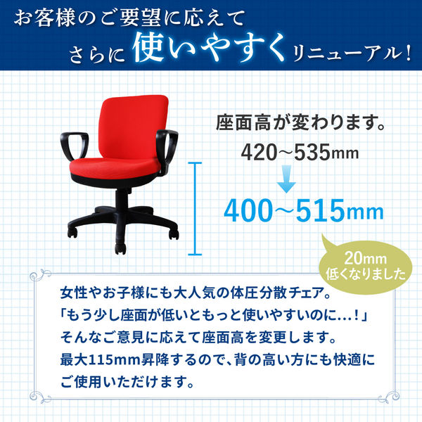 Netforce ネットフォース 体圧分散チェア ループ肘 オフィスチェア 