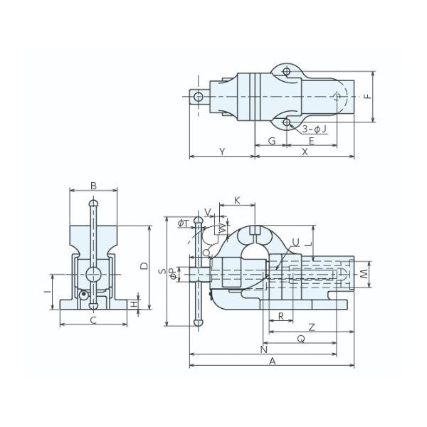 ナベヤ JISバイスA型 JISーA125 JIS-A125 1個（直送品）