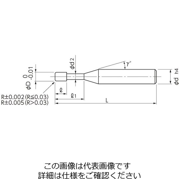 日進工具 CBNスーパースピードラジアスエンドミル SSR200φ2×R0.03×3 01