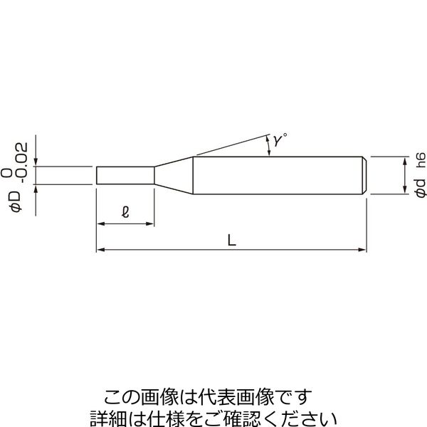 日進工具 アルミ専用エンドミル（DLCコーティング）4倍刃長タイプ AL4D-2DLCφ6 01-00663-00600 1本（直送品） - アスクル