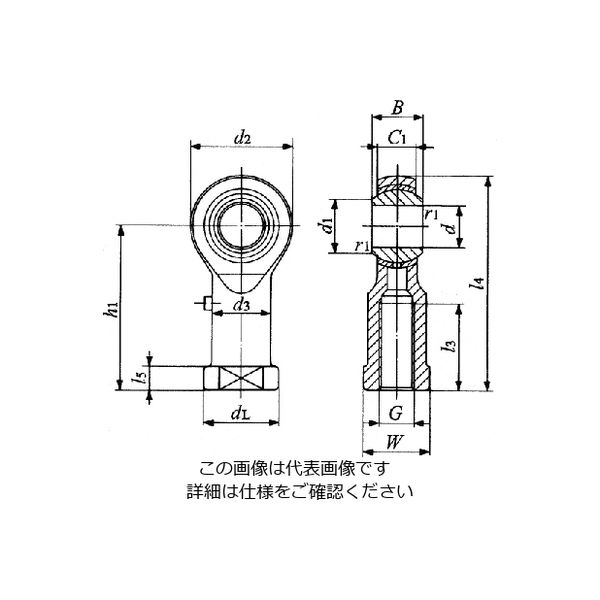 日本トムソン ピロボールロッドエンド PHS(インサート形・めねじ